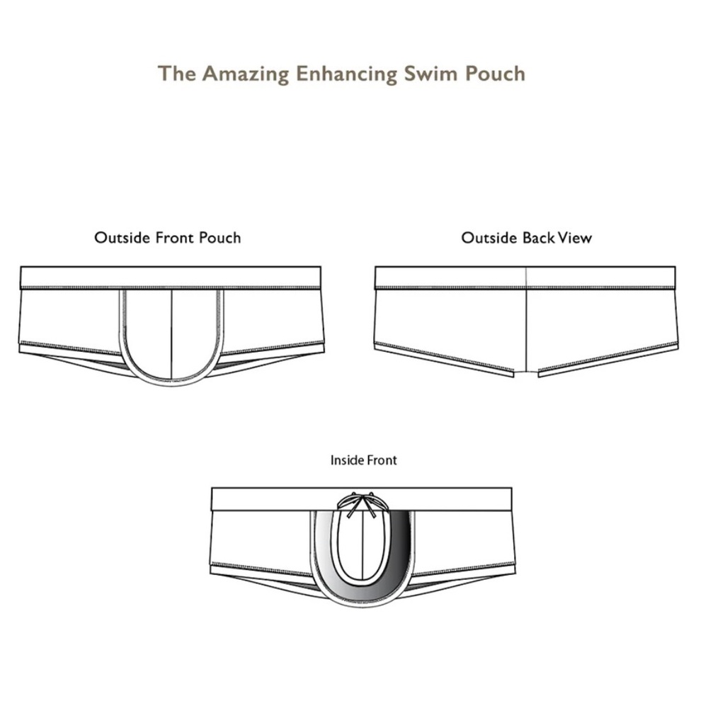Bodyaware Men's poolside Drawstring Swim Brief wite M - Picture 5 of 5